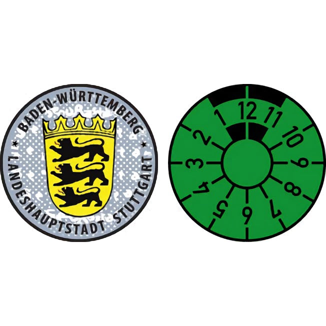 Stuttgart City Sticker and Inspection Seal