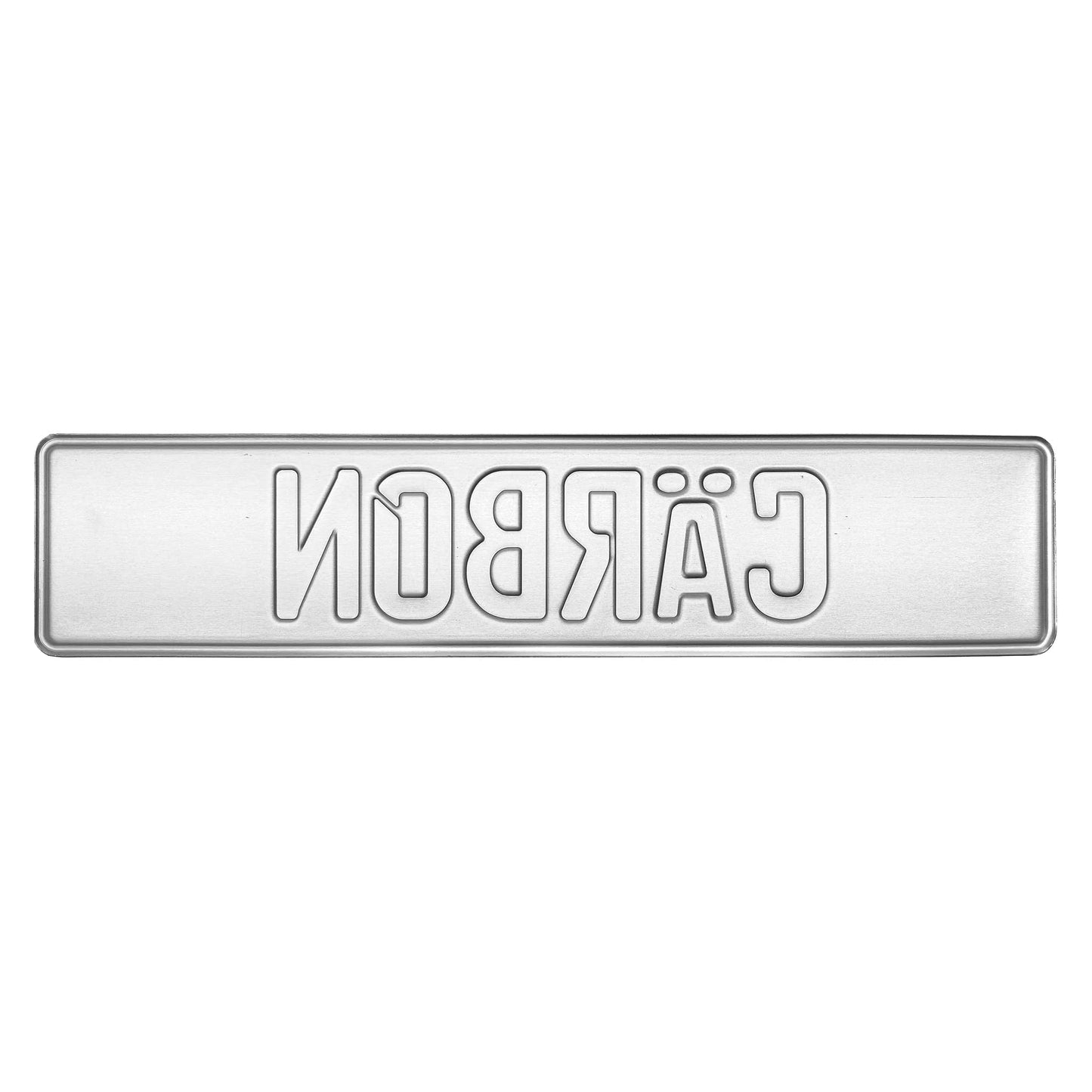 Carbon Fiber plate With Red Text