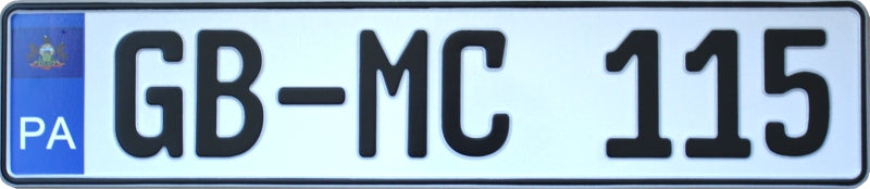 Pennsylvania Europlate