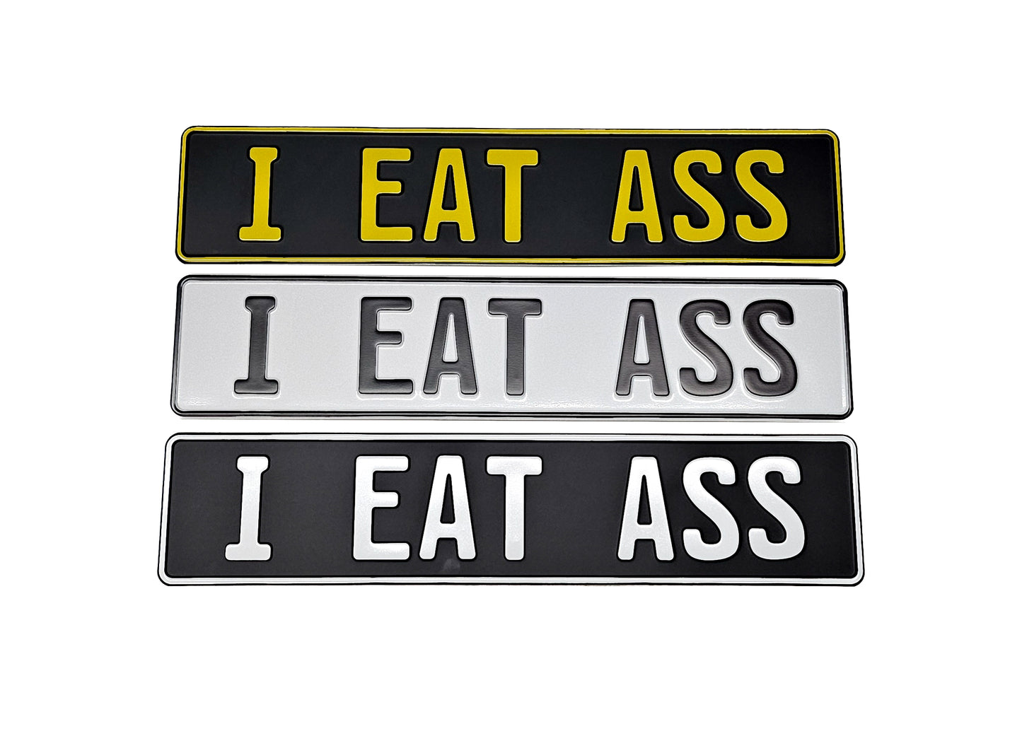 I EAT ASS Euro Plate