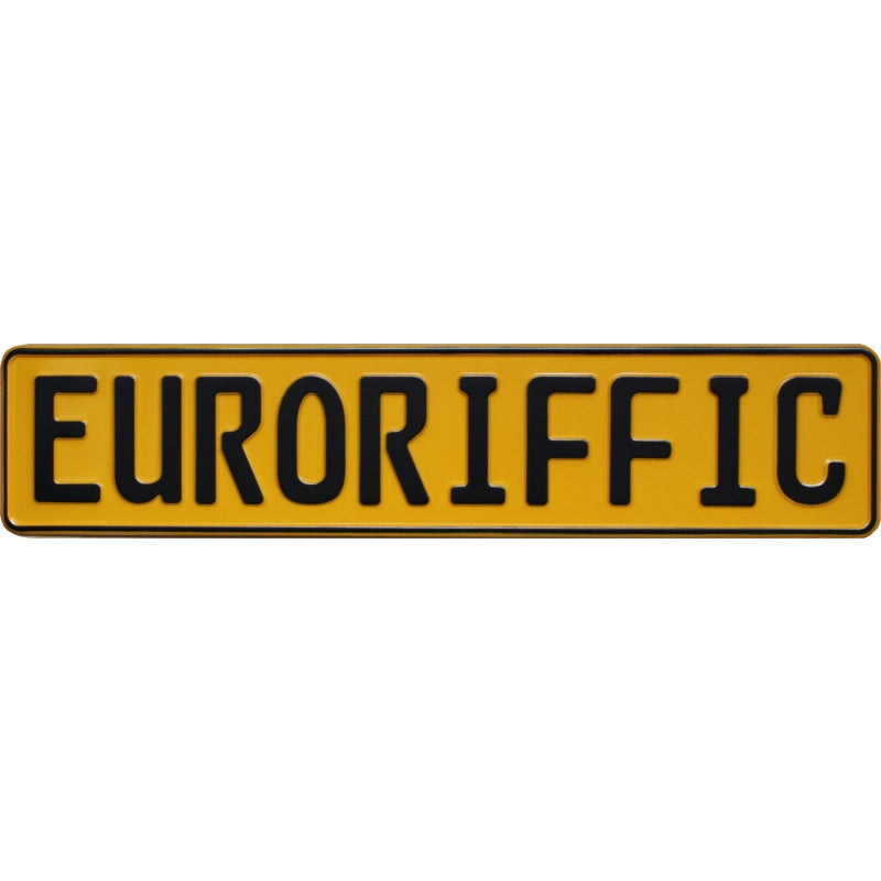 yellow license plate