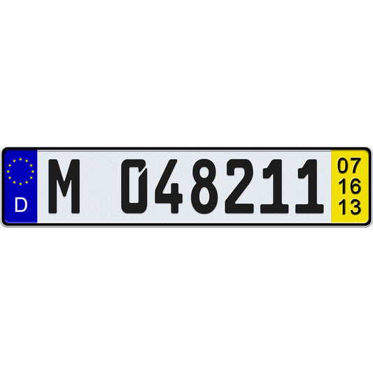 DKZ German temporary license plate