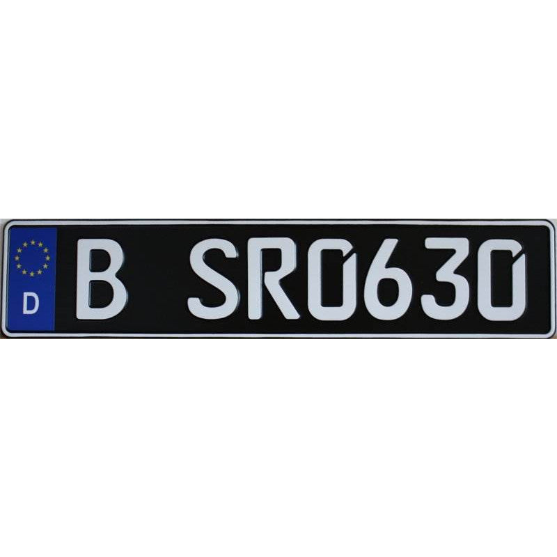 white on black europlate