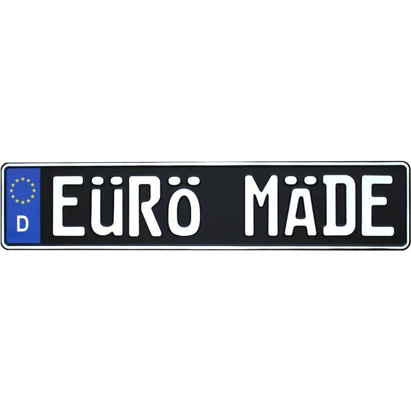 white on black europlate