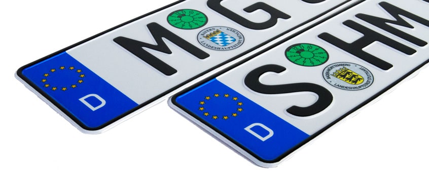 Personalized European License Plates