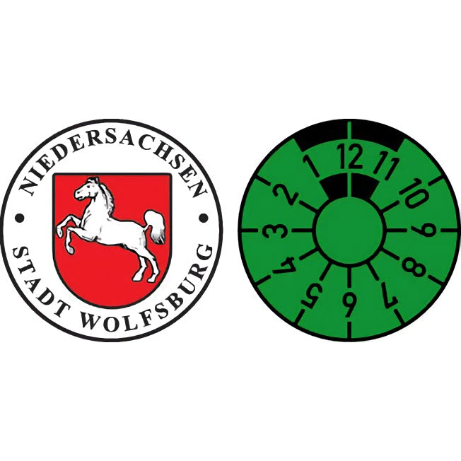 Wolfsburg City Sticker and Inspection Seal