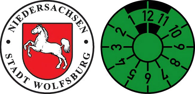 Wolfsburg City Sticker and Inspection Seal