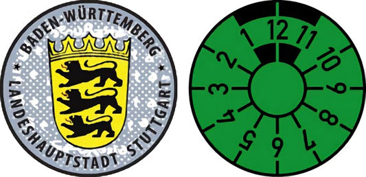 Stuttgart City Sticker and Inspection Seal