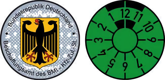 German Government Sticker and Inspection Seal