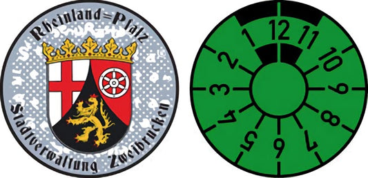 Rheinland Pfalz State Sticker and Inspection Seal