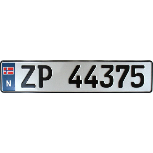 Norway License Plate ZP 44375