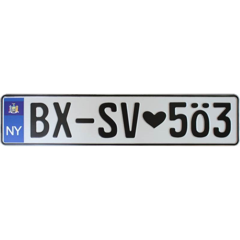 US Eurostyle License Plate New York