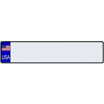 US State Euro License Plate