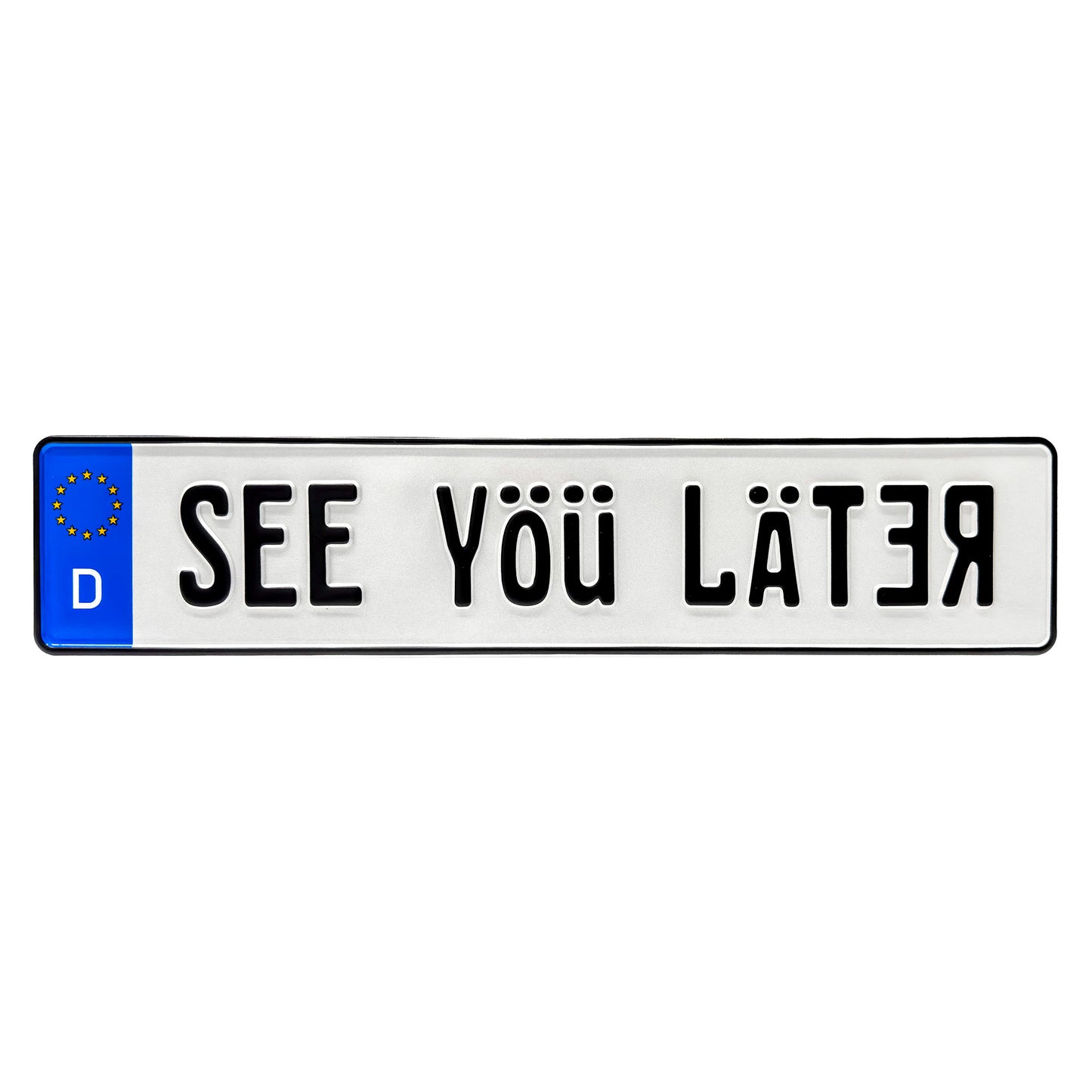 Custom European License Plate 14 Characters