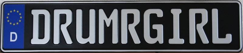 black europlate silver lettering