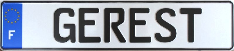 France License Plate