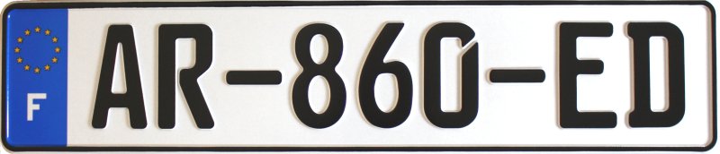 France License Plate
