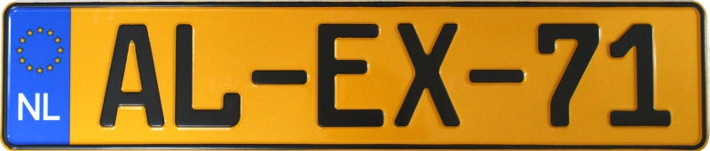 Netherlands License Plate
