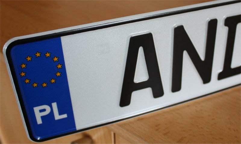 Poland License Plate