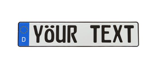 Custom European License Plate